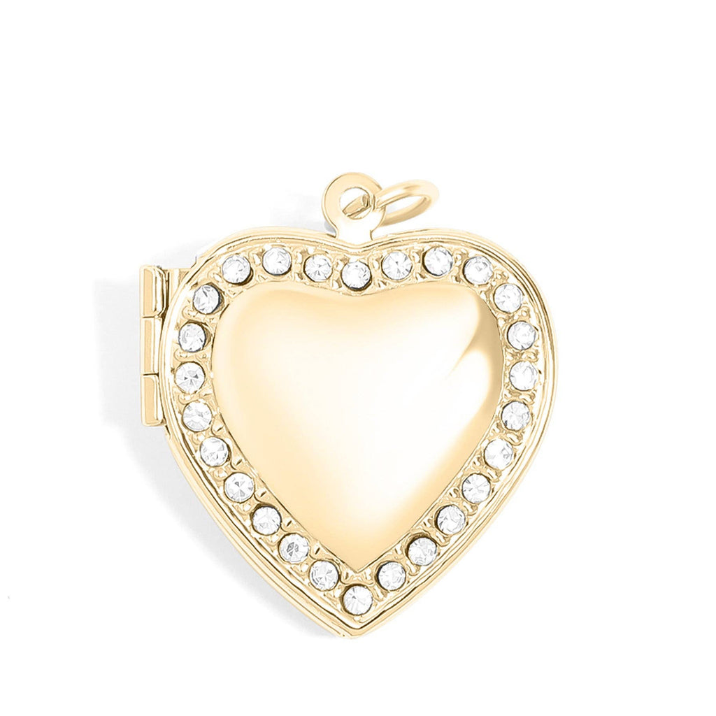 Golden Heart Locket Charm - C228