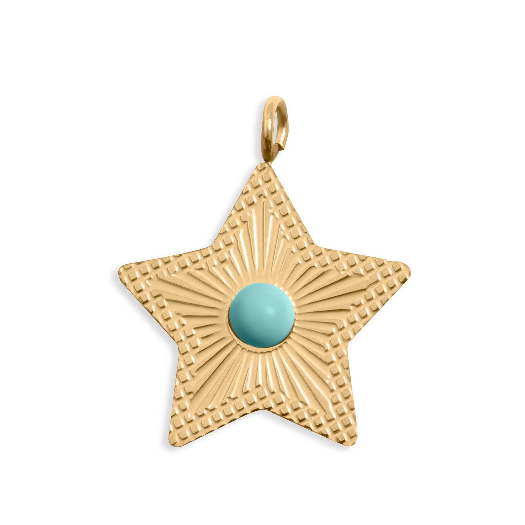 Celestial Star Turquoise Inlay Charm - C139