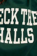 DECKTHEHALLS Reversible Mock-Neck Sweatshirt: FORREST GREEN /