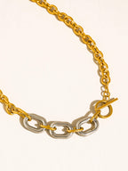 Chunky Mix Tone Chain Necklace - N80