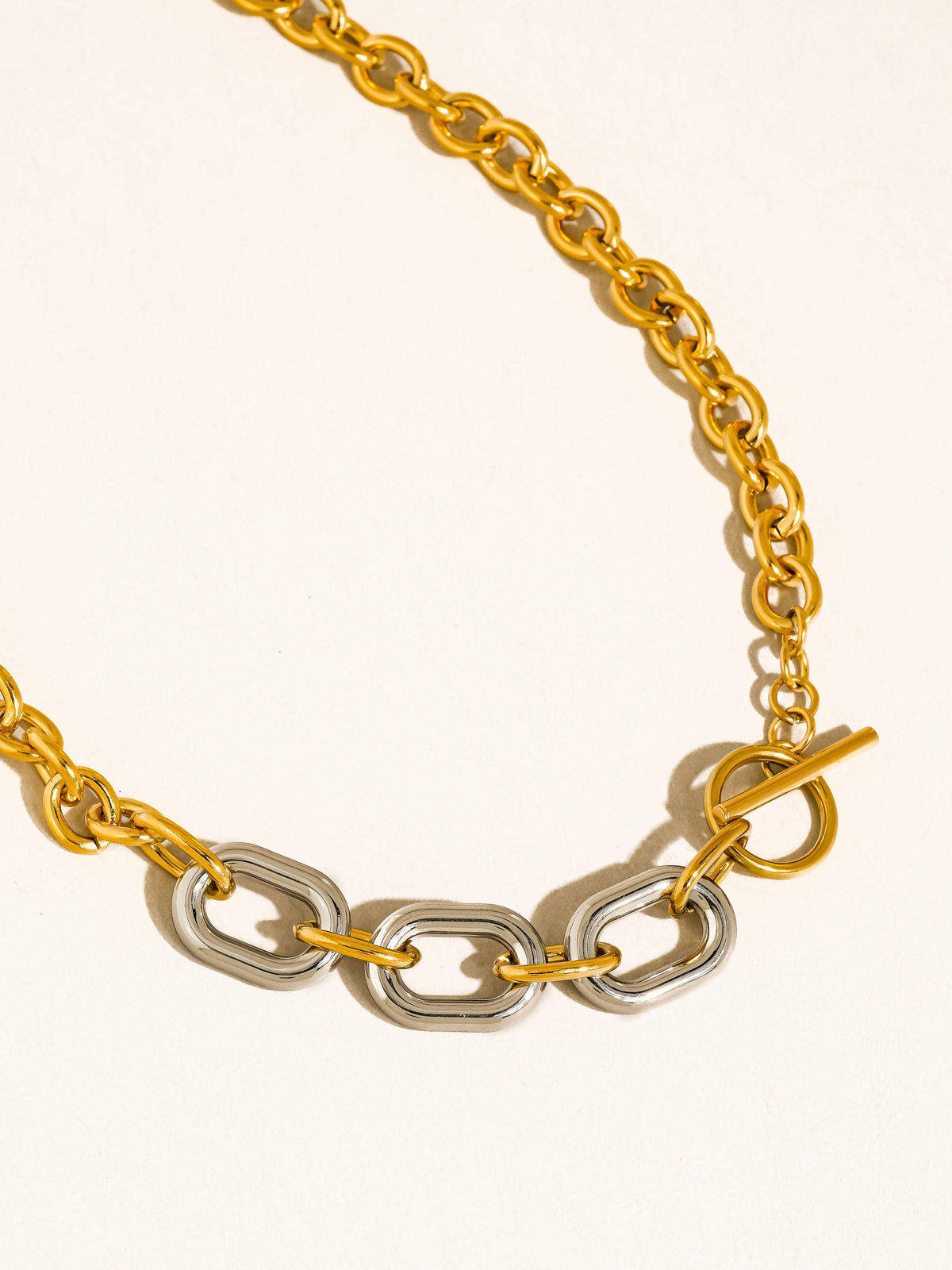 Chunky Mix Tone Chain Necklace - N80