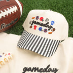 Gameday Icon Black Stripe Trucker Hat