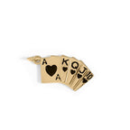 Gold Stack Playing Cards Charm - C331