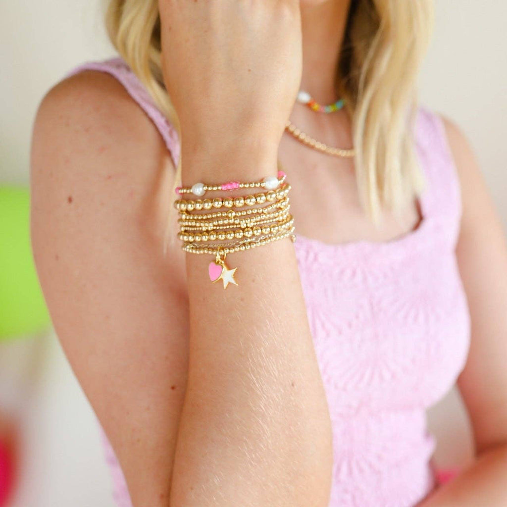 Hot Pink Pearl Poppi Bracelet - S80