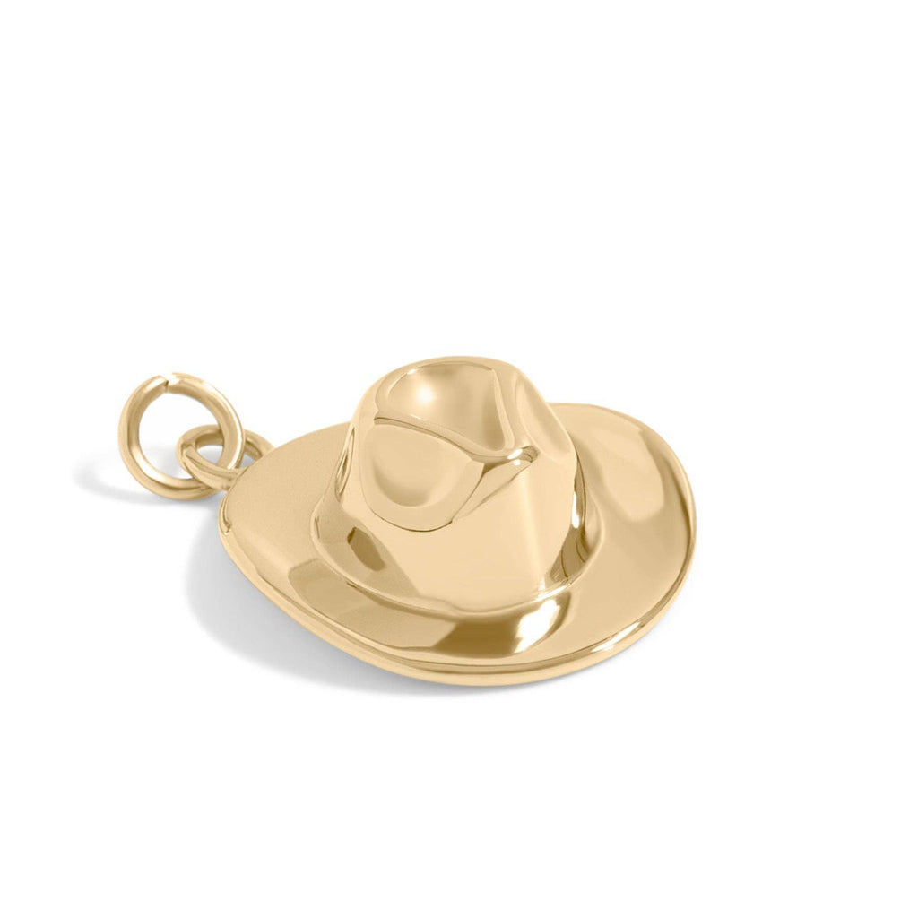 Cowboy Hat Gold Charm - C150