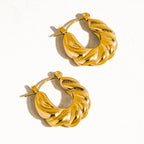 Braided Hoop Earrings - E54