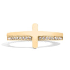 Engraved Bible Verse CZ Cross Ring: A117