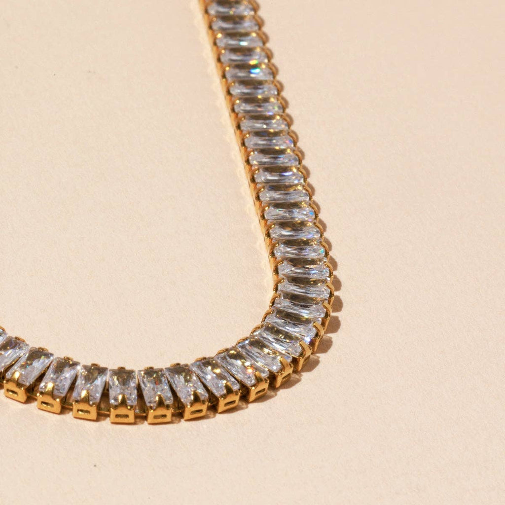 Clear Crystal Necklace - N7