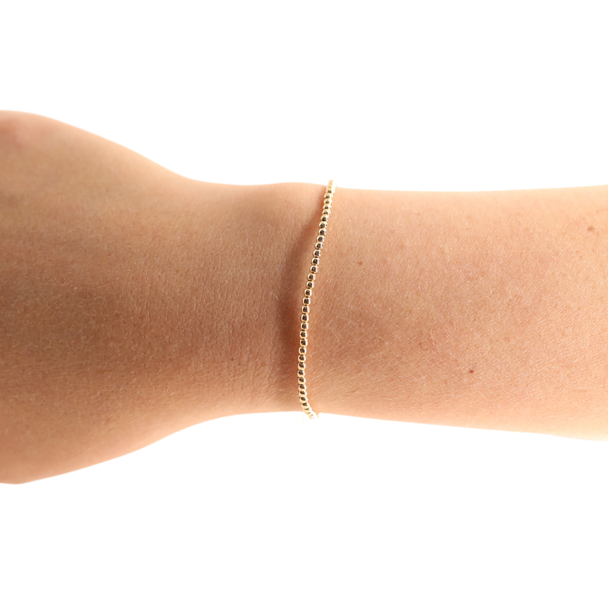 2MM Gold Beaded Bracelet - S94