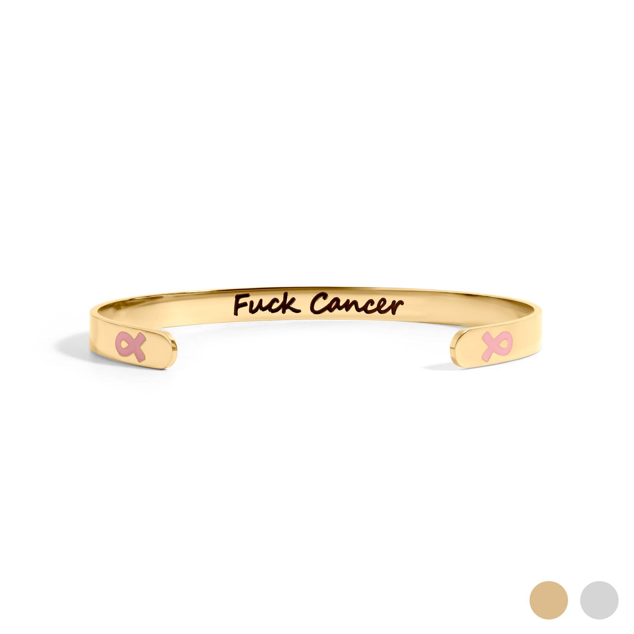 F*ck Cancer Bangle Bracelet - SS8