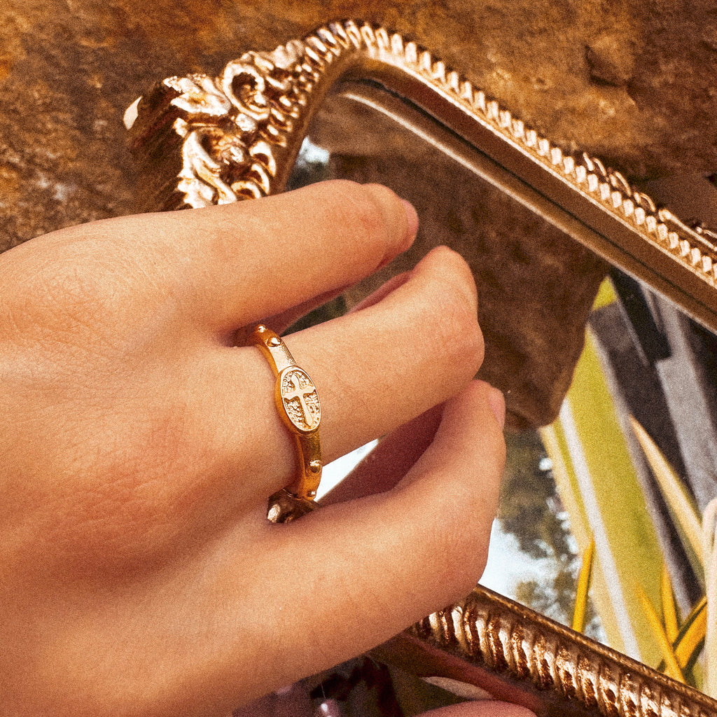 Golden Dot Ring - A21