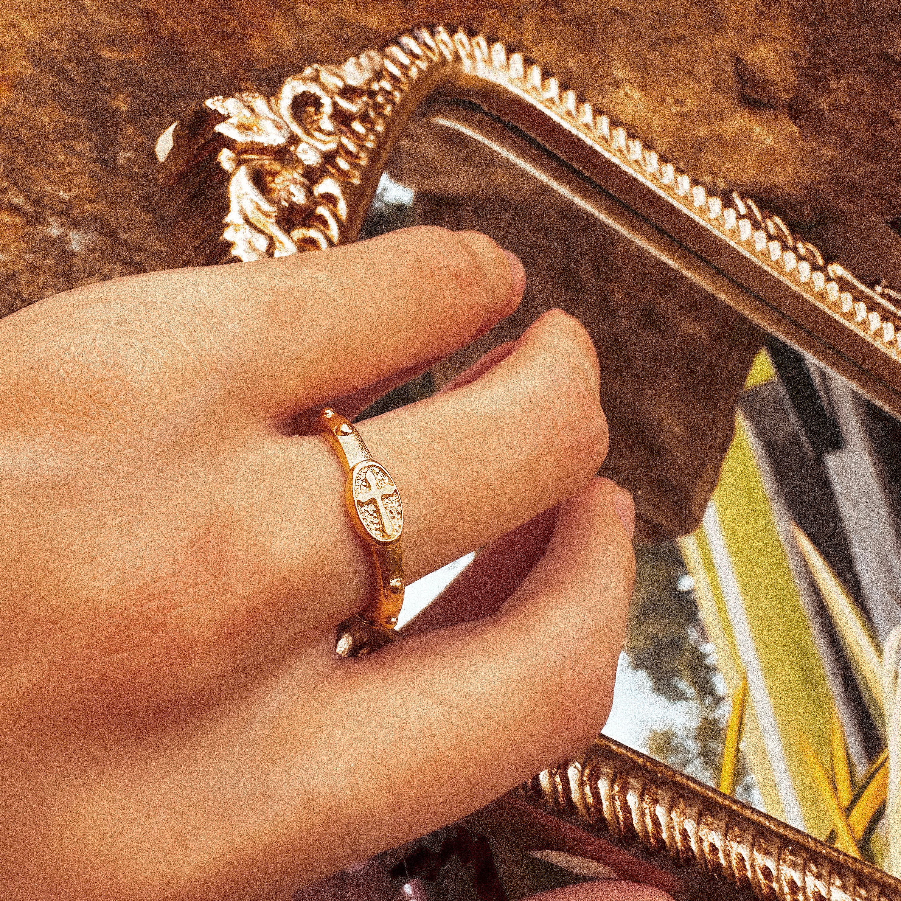Golden Dot Ring - A21