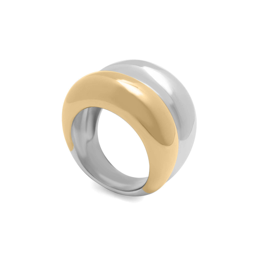 Mixed Metal Statement Ring: A74