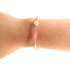 Hot Pink Pearl Poppi Bracelet - S80
