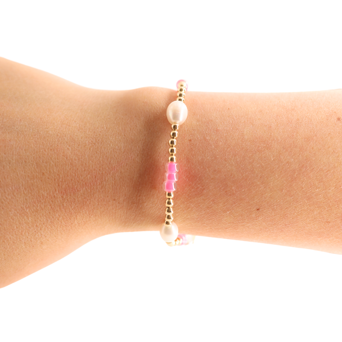 Hot Pink Pearl Poppi Bracelet - S80