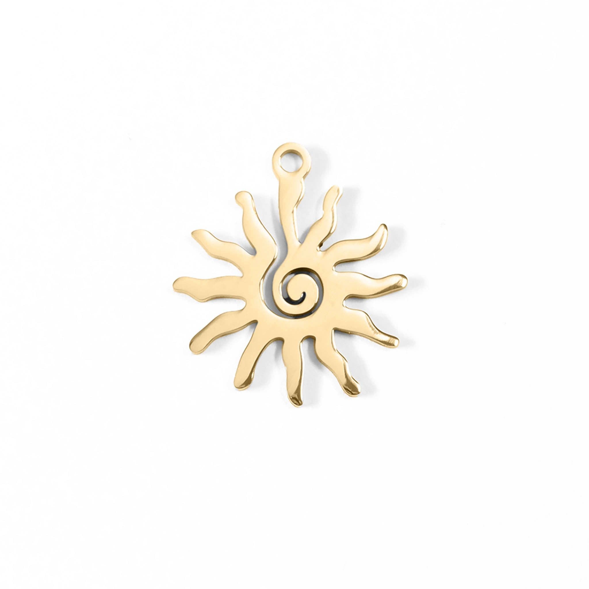 Spiral Sun Charm - C169