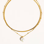 Layered Pearl Chain Necklace: N133