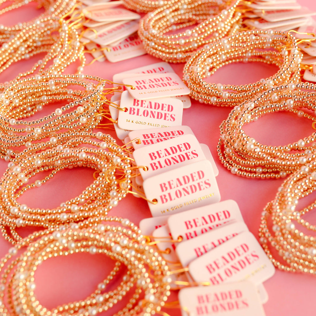 Madi Pearl Bracelet in Gold: Standard 6.75 inch