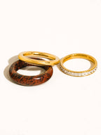 Jasper Stone Mixed Set Ring - A127
