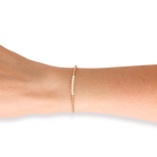 Dainty Sophia Pearl Bracelet in Gold: Standard 6.75 Inch