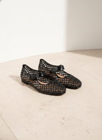 LISA Woven Jelly Mary Jane Flats: CAMEL