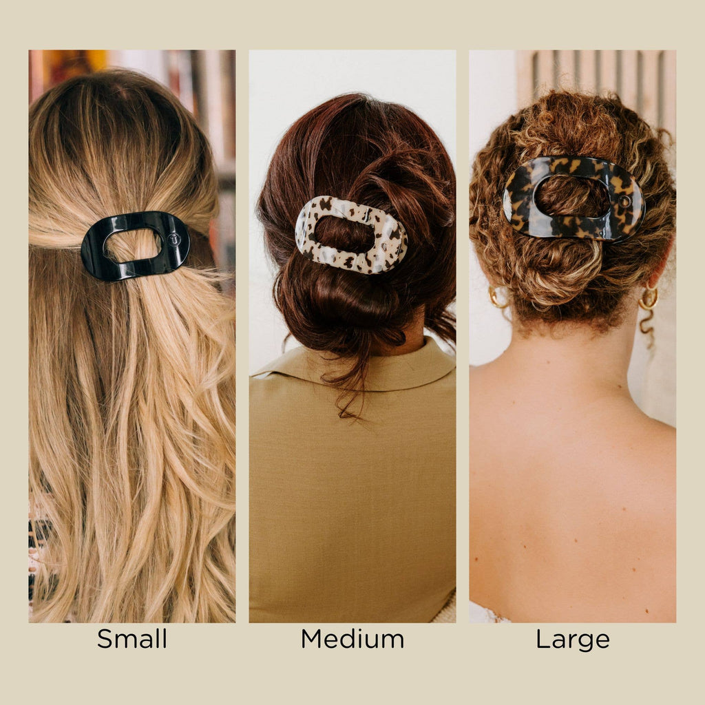 Round Flat Hair Clip | Medium | Coconut White