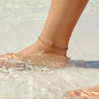 Paperclip Stack Anklet - K22