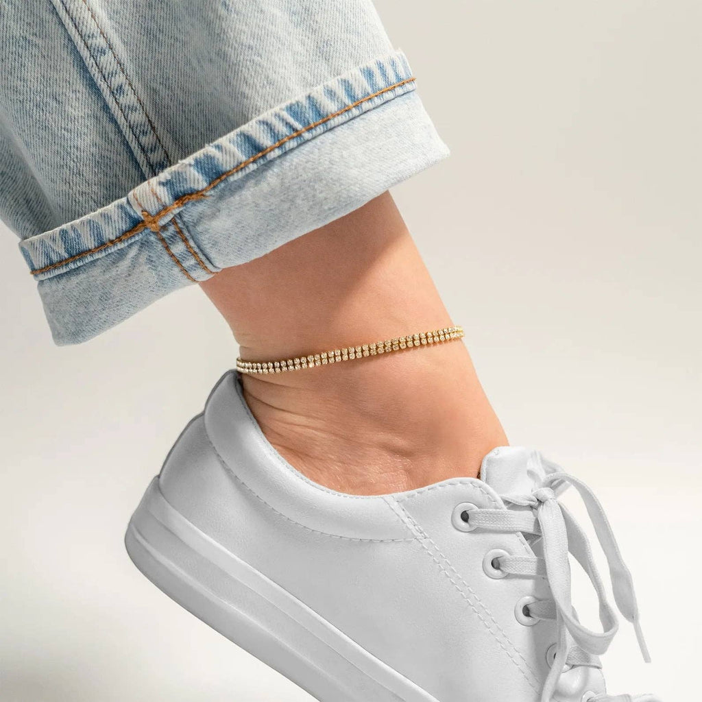 Twin Sparkle Anklet - K19