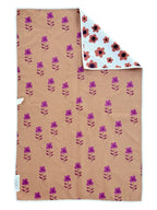 Amber Fields: Reversible Hand Towel: Cream/Brown / 19x29in
