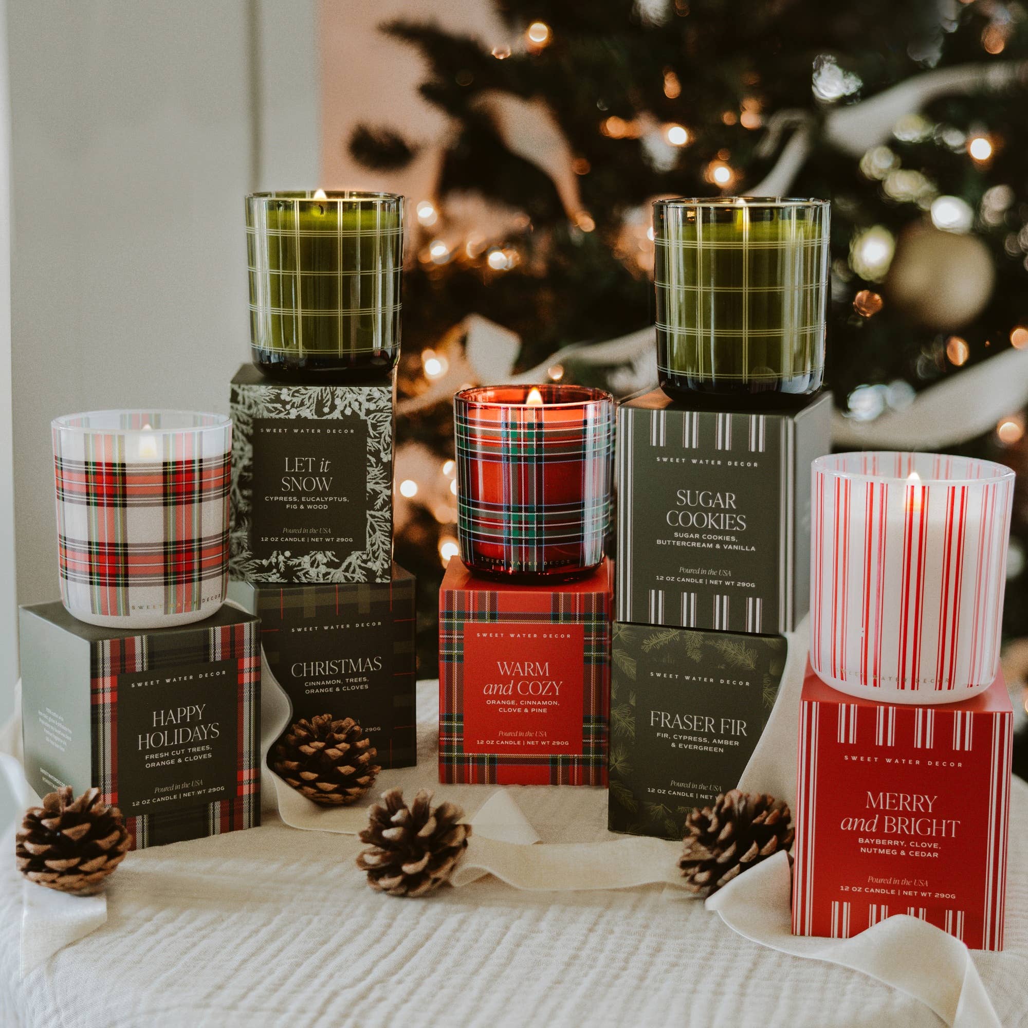 Merry and Bright 12 oz Boxed Soy Candle - CMB