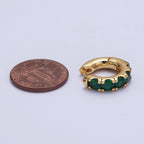 Coastal Emerald Hoop Earrings - E11