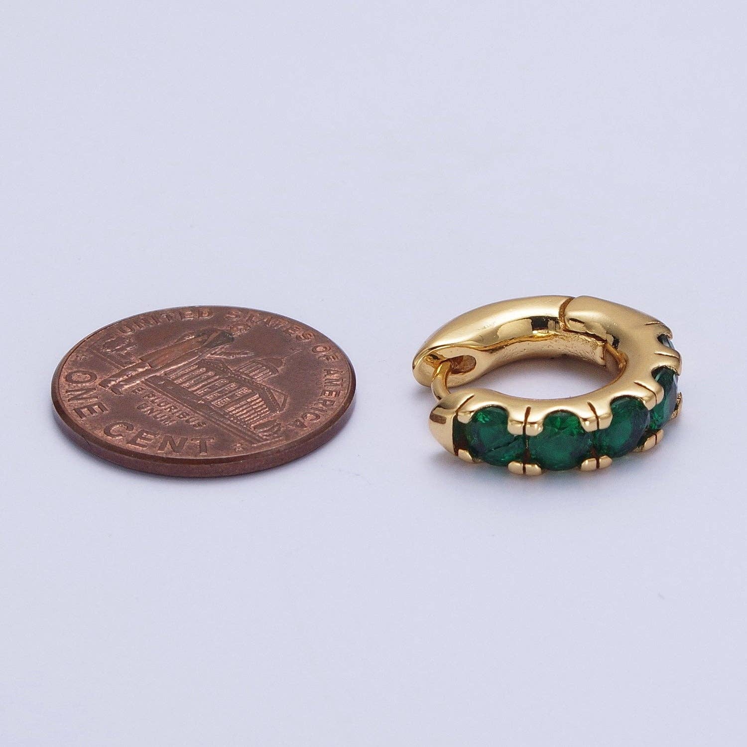 Coastal Emerald Hoop Earrings - E11