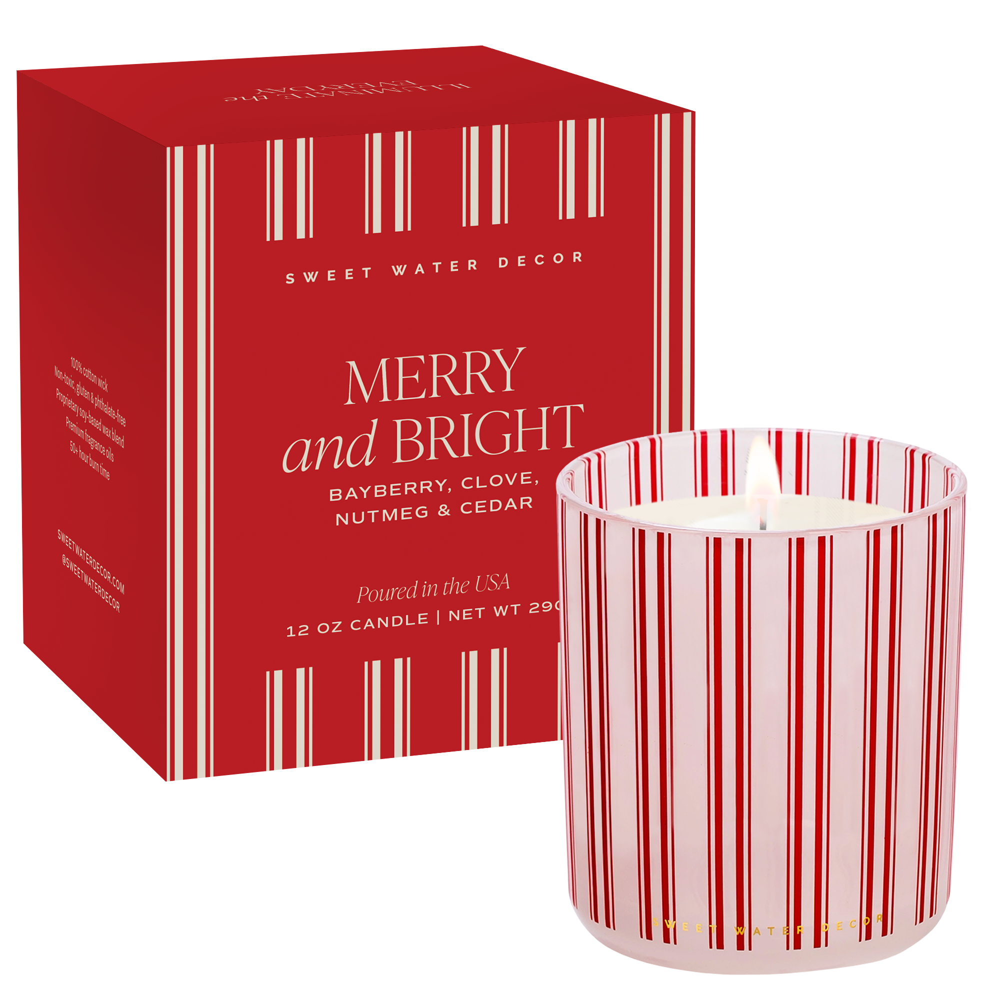 Merry and Bright 12 oz Boxed Soy Candle - CMB