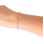 Palmer Fluted Bracelet in Pearl: Standard 6.75 Inch