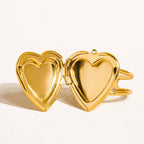 Golden Heart Locket Ring : A92