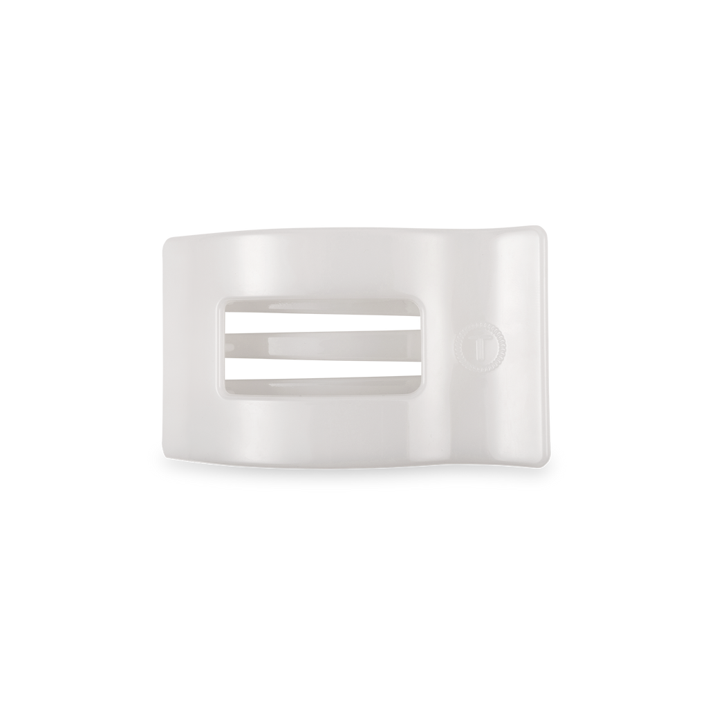 Flat Rectangle Hair Clip | Small | Coconut White