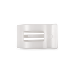 Flat Rectangle Hair Clip | Small | Coconut White