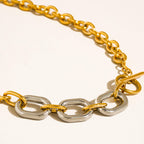 Chunky Mix Tone Chain Necklace - N80
