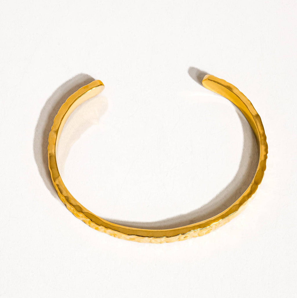 Textured Thin Bangle Cuff - SS5