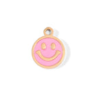 Pink Smiley Face Charm - C39