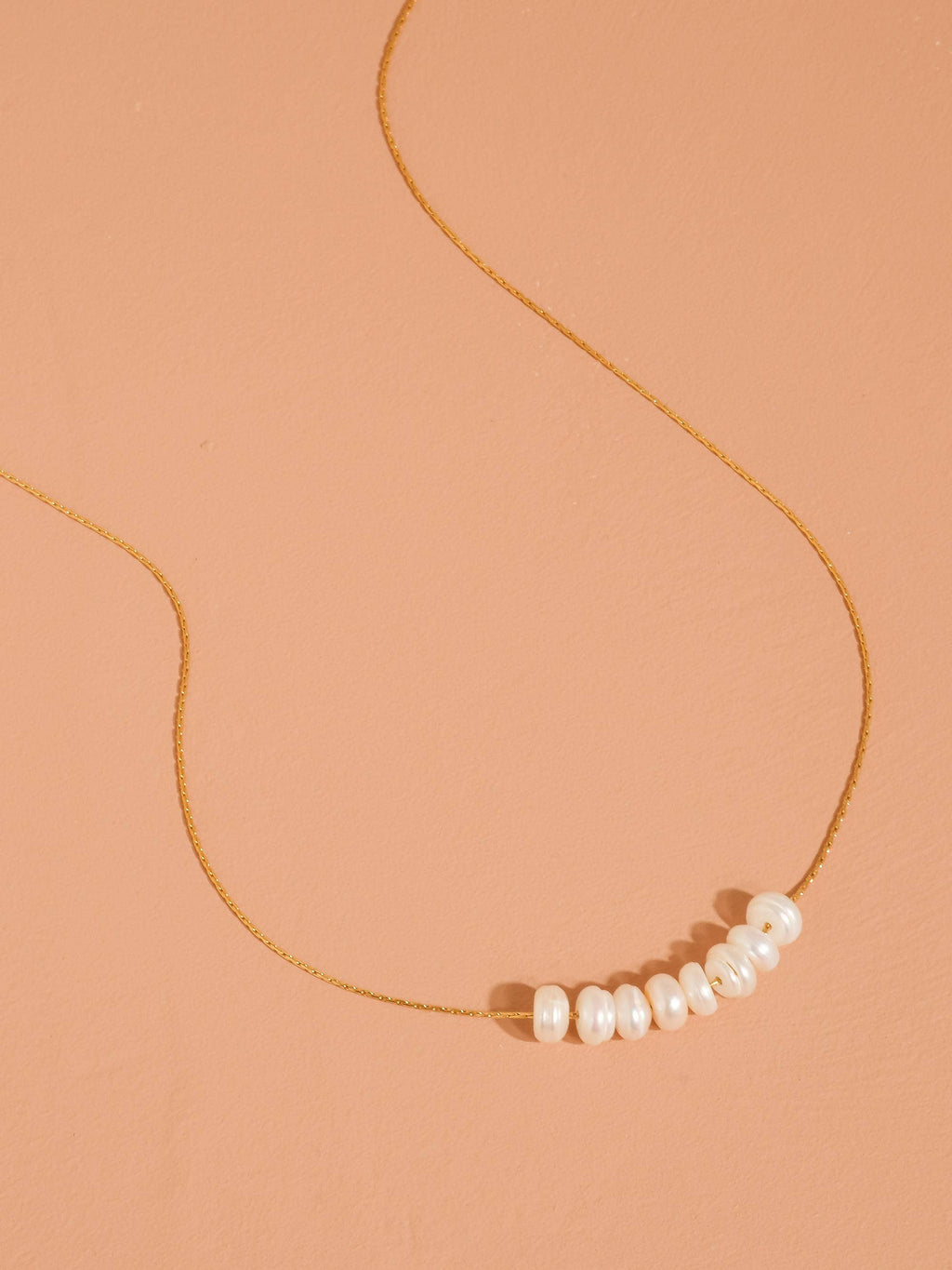 Sweet Pearl Bar Necklace - N79