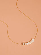 Sweet Pearl Bar Necklace - N79