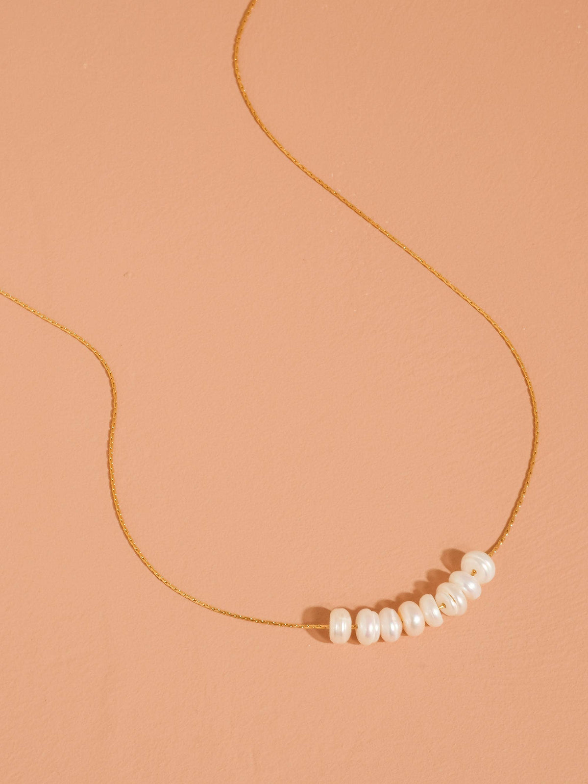 Sweet Pearl Bar Necklace - N79