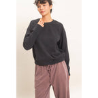 Waffle Knit Crew SET : ALPACA