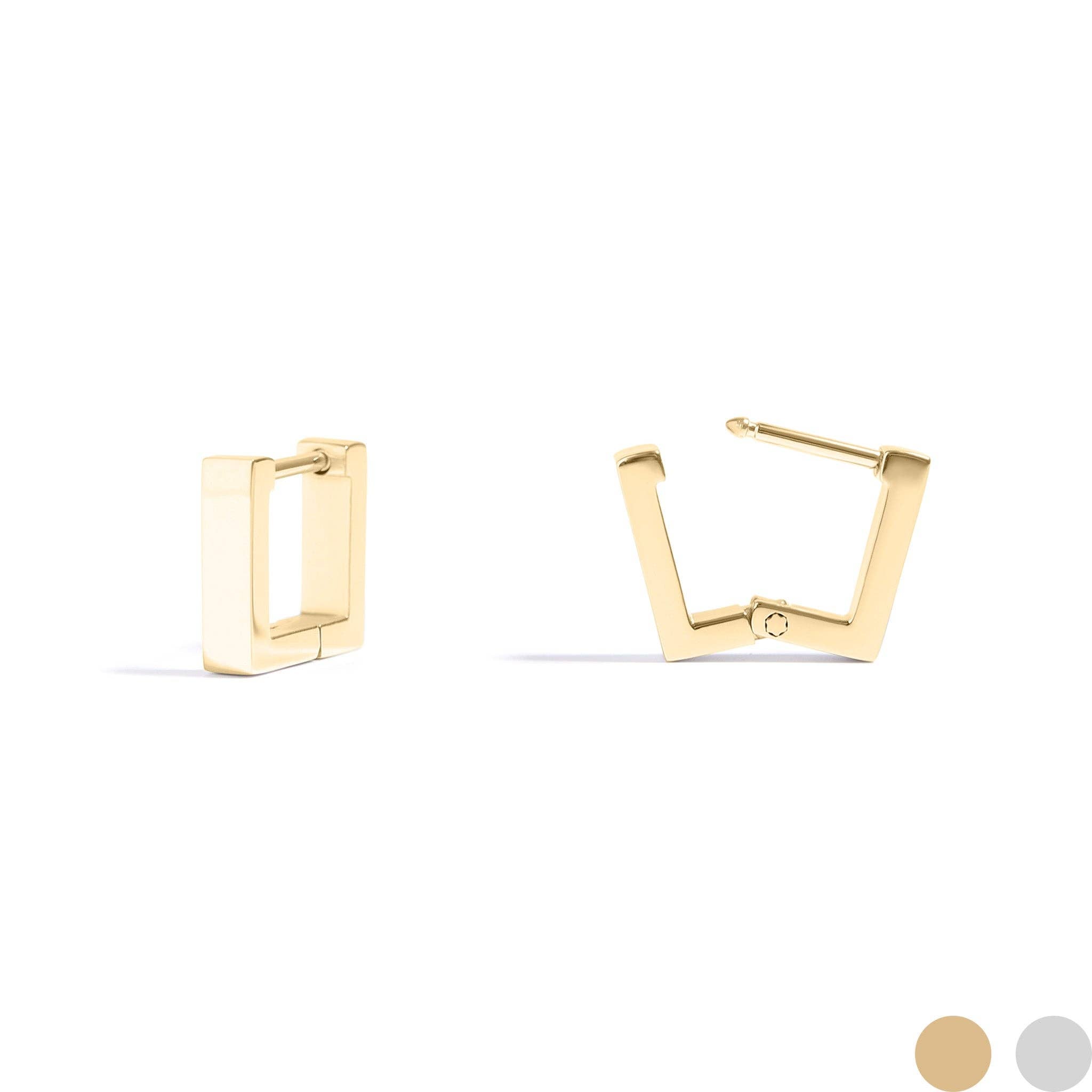 Square Huggie Earrings: E68