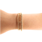 5MM Gold Beaded Bracelet - S109