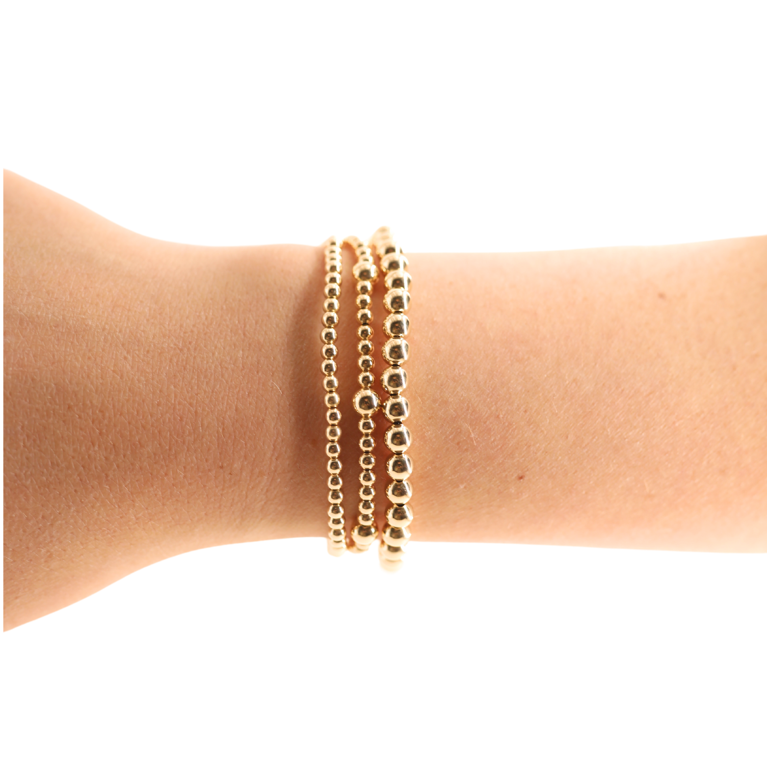 5MM Gold Beaded Bracelet - S109