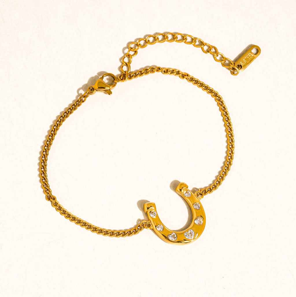 Cowgirl Horseshoe Chain Bracelet: S126