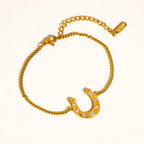 Cowgirl Horseshoe Chain Bracelet: S126