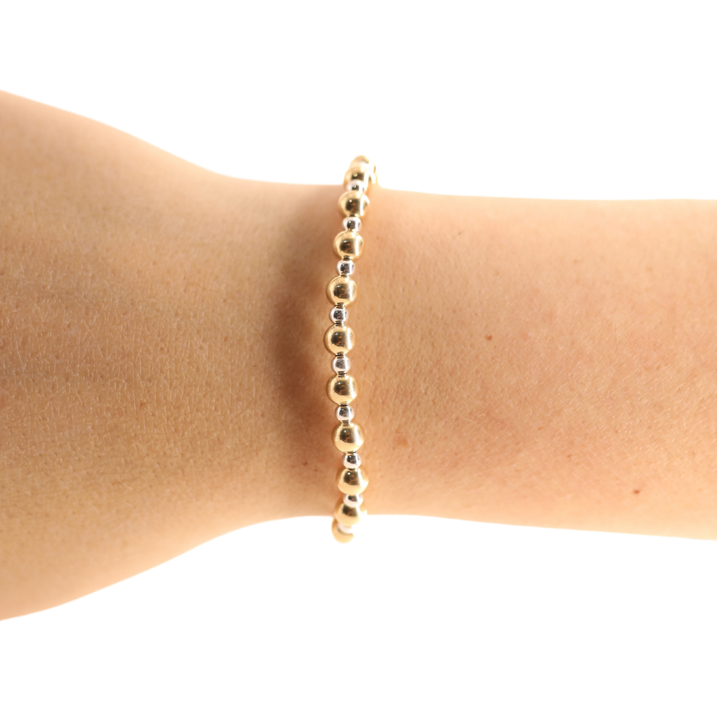 Katy Bracelet in Gold with Silver: Standard 6.75 inch